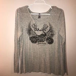 Grey Biker Long Sleeve
